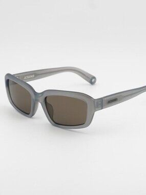 Jacquemus MARINO JAC/64 C4 Sunglasses Grey Rectangle Frame, Grey Lenses